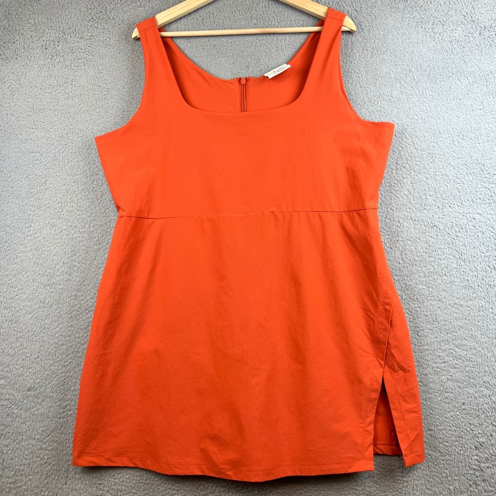 Alder Dress Womens 2X Orange Sleeveless Active Hiking Dress with Shorts